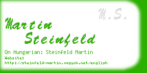 martin steinfeld business card